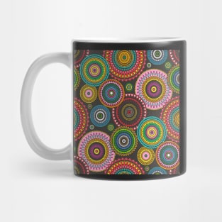 Circles Geometric multi coloured Mug